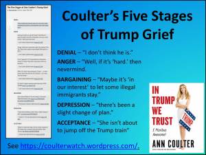 Coulter’s Five Stages of Trump Grief